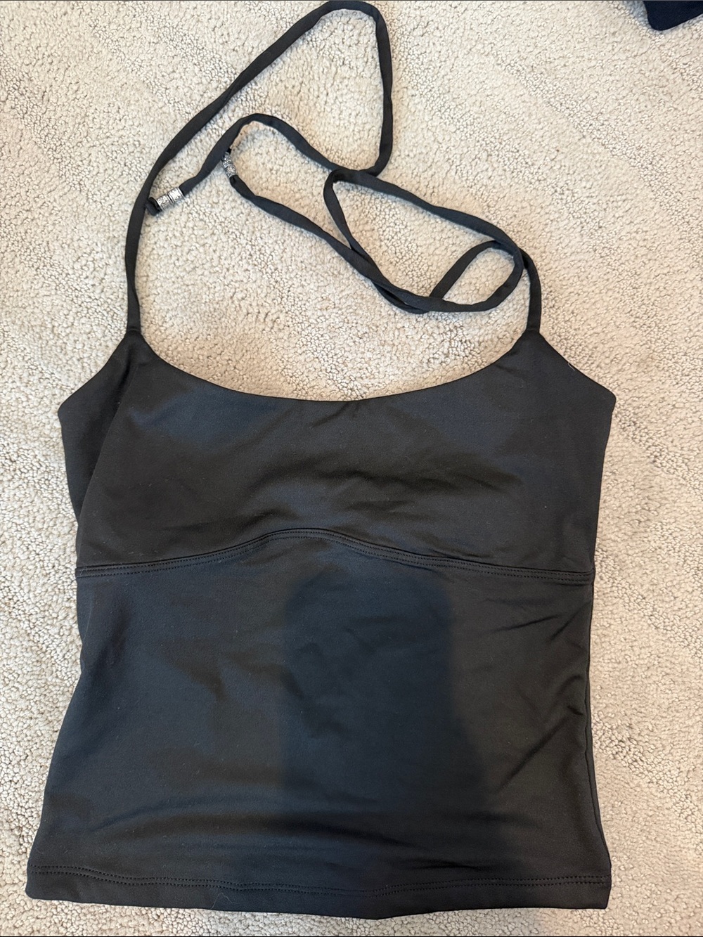 ReoRia Black Adjustable-Strap Cami Top